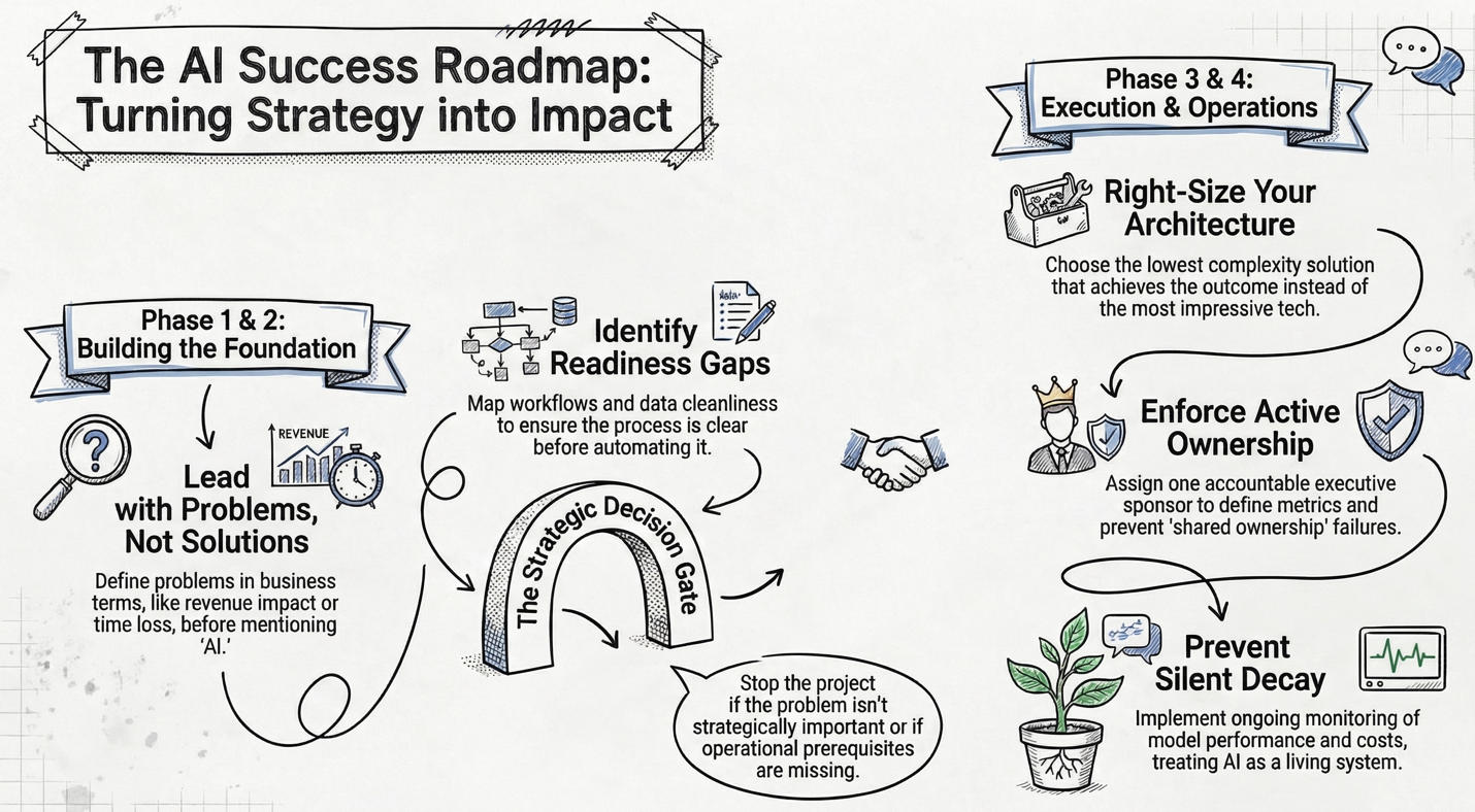 The Roadmap to a Successful AI Project - framework diagram